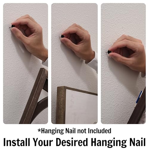 Image of Picture Hanging Tools - Pack of 6 Tools - Use to Help Hang Pictures, Canvases & More - Use for Sawtooth, Double Sawtooth, Keyhole, Double Keyhole, Rings & More Hangers - Standard Set