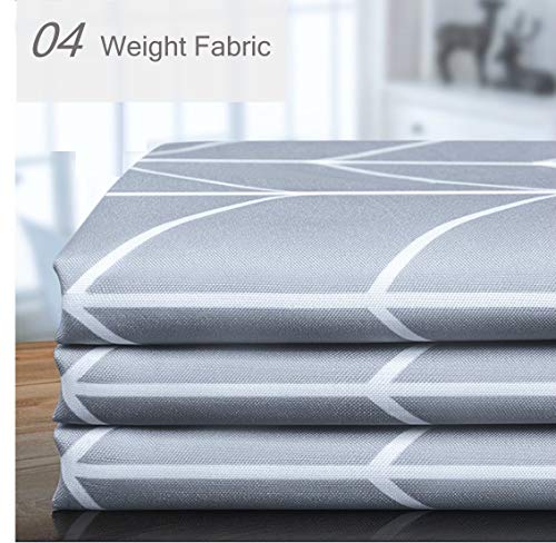 S·lattye Fabric Shower Curtain Or Liner Water Repellent Washable Cloth (Hotel Quality, Friendly, Heavy Weight Hem) With White Plastic Hooks - 72" X 78", Long, Gray Arrow #TOP4