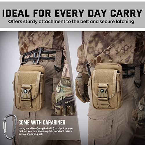 Image of WYNEX Tactical Phone Pouch Molle, EDC Phone Holster, Small Admim Pouch