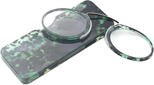 Miniatura 9 de COVESATO Mini anteojos de lectura sin brazos para hombres y mujeres, delgados con clip en la nariz, con estuche portátil pequeño