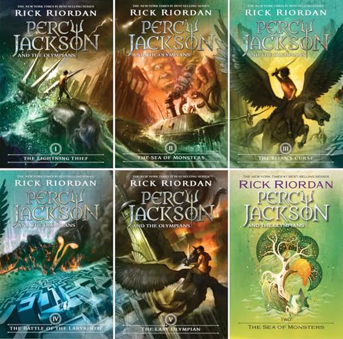 Rick Riordan PERCY JACKSON & THE OLYMPIANS Series Set Book 1-5