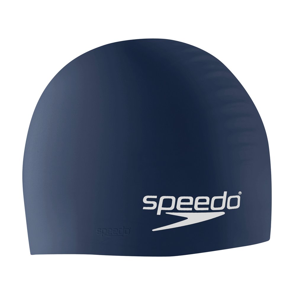 Speedo Silicone Solid Swim Cap, Navy, One Size