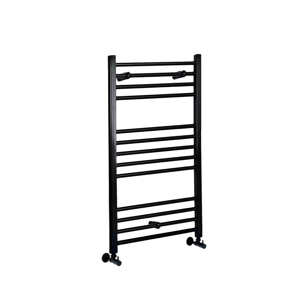 Milano Black Nero - Straight Matt Heated Towel Rail 1000Mm X 600Mm