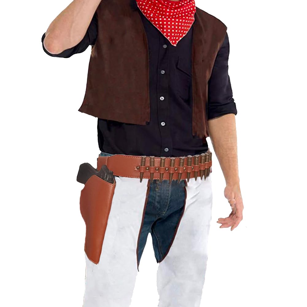 Cowboy Bullet Decoration Belt and Holster Set for Masquerade Party