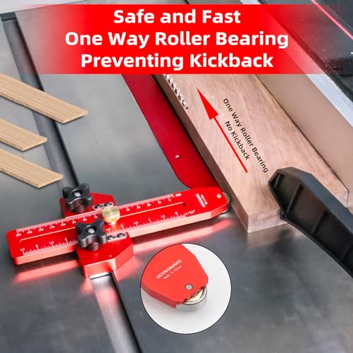 image for GOINGMAKE Thin Rip Jig Table Saw Jig Guide, Making Repetitive Narrow T