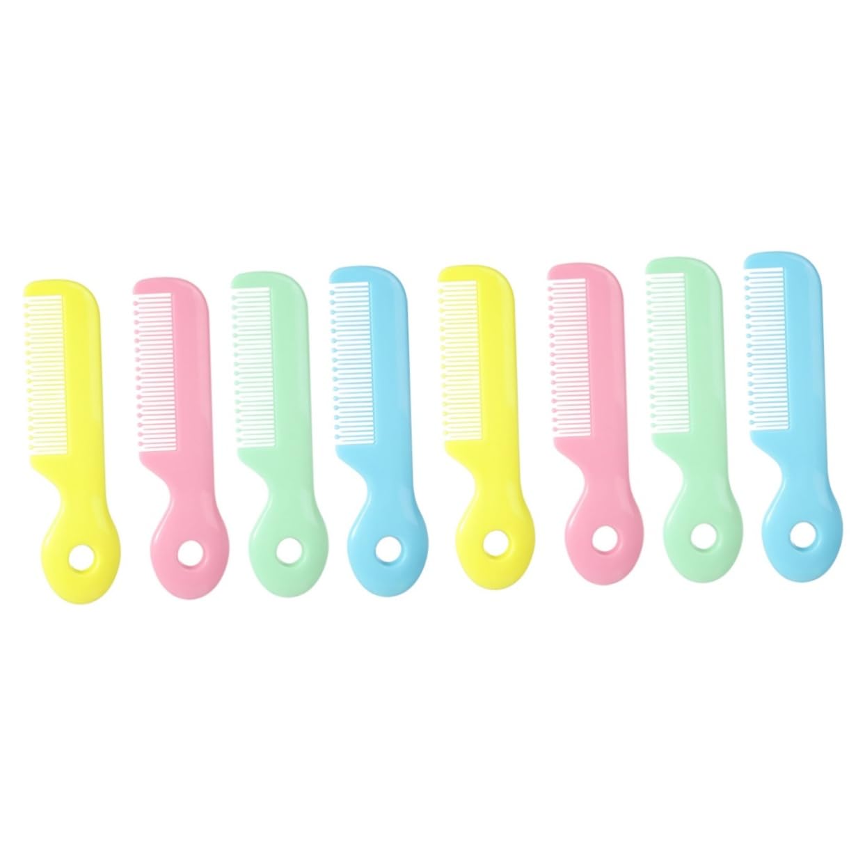 NOLITOY 2sets Hair Massage Comb for Infant Toddler Newborn Round Design Abs Material 4pcs*2