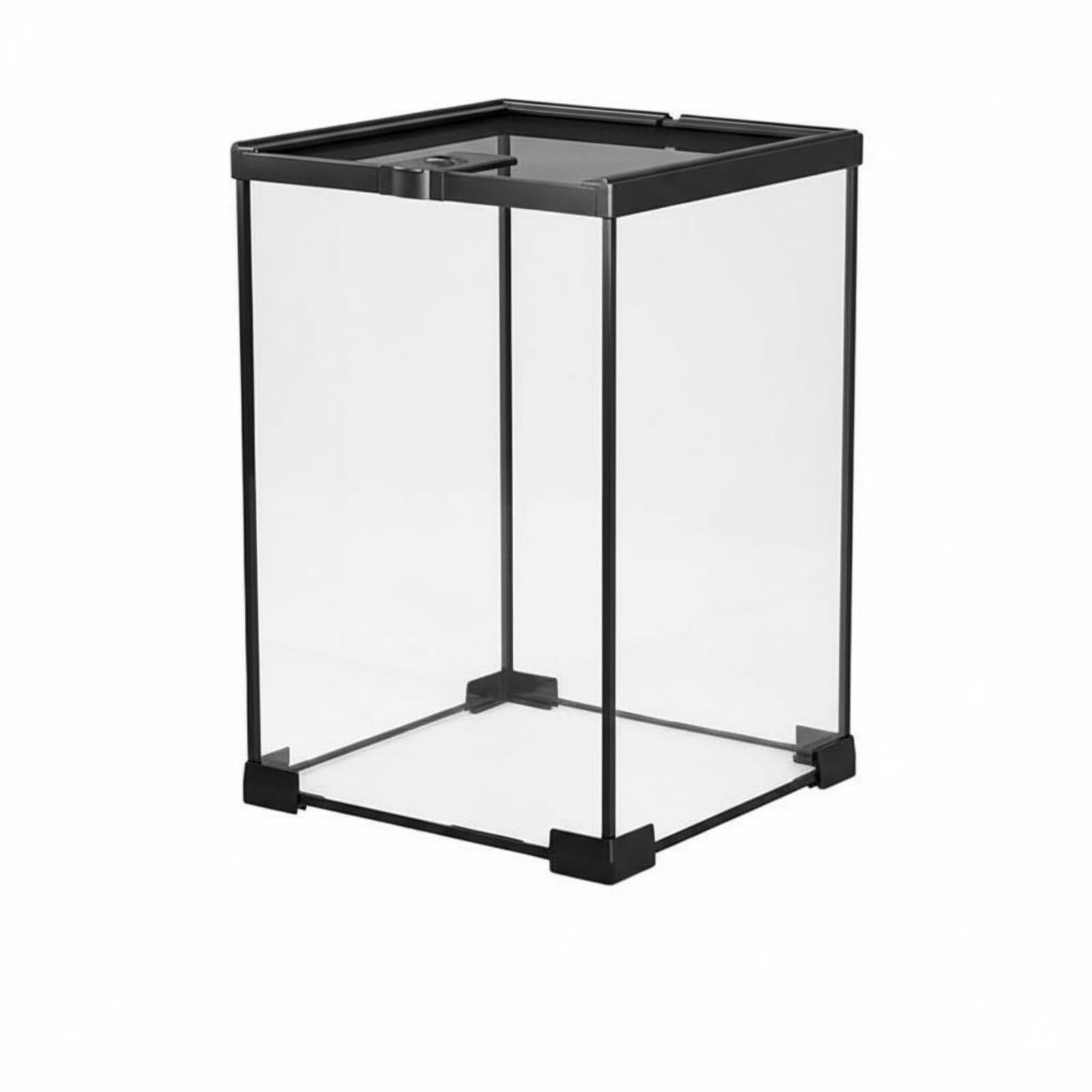 Terrario para Reptiles Terrario Acuario Vivario Hábitat con Estructura Apilable para Ahorro de Espacio Tapa de Malla y Apto para Observación Exhibición Escritorio Sala, 20-20-30cm