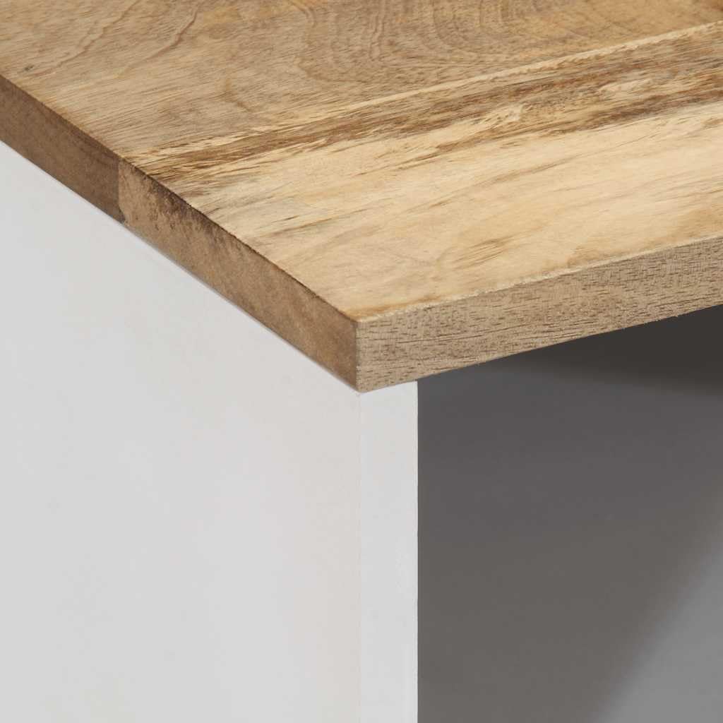 Mueble TV Madera Mango Macizo 80 x 31,5 x 46 cm con Almacenamiento