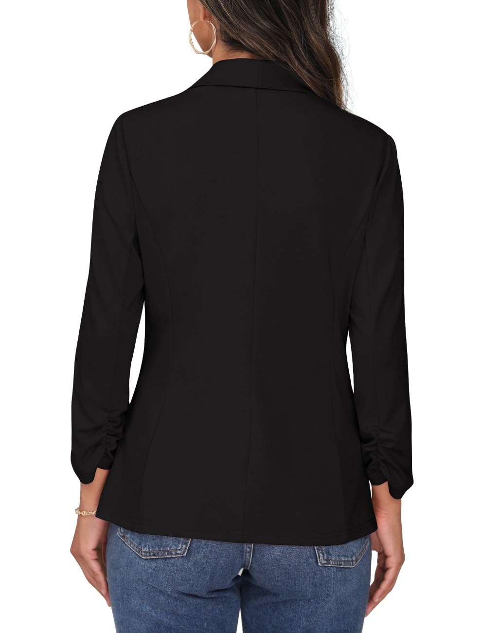 PrinStory Blazer Damen Sportlich Elegant 3/4 Ärmel Blazer Büro Geschäft Dressy Jack Outfits