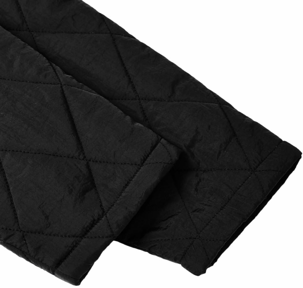 Amazhiyu Women's Quilted Puffer Zip-up Jacket with Drawstring Hem Oversized Coat