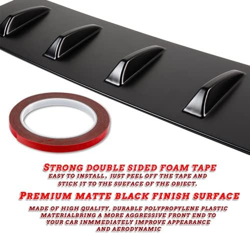 Shark Fin Vortex Rear Window Roof Spoiler Compatible with 2022-2025 Subaru WRX, 2023 2024(Matt Black)