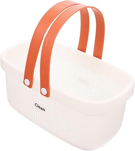 FRCOLOR Capacidad grande blanca del organizador del lavadero de la cesta de cosméticos de la limpieza del totalizador