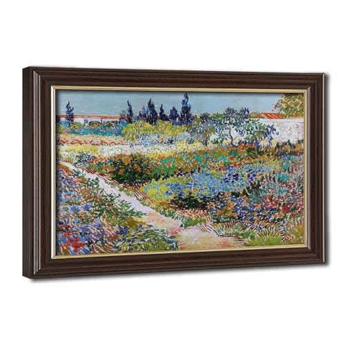 Poster Garden at Arles Van Gogh impression toile cadre suspendu