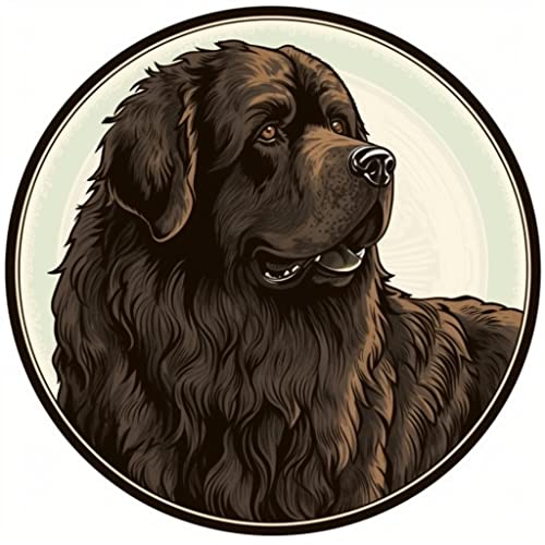 Image of Yoonek Graphics Newfoundland Dog Vinyl Decal Sticker for Car, Laptop, Tumbler, More. #009717-4 inch