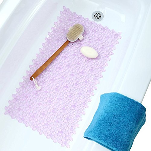 Bed of Blossoms Bath Mat - Light Magenta