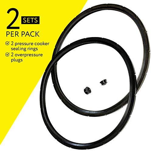 image for 2-Pack of Presto Pressure Cooker Sealing Ring / Gasket & Overpressure 