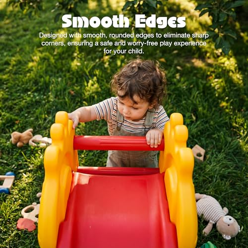 Image of Baybee Baby Slides for Kids | Perfect Outdoor Garden Sliding with Climbing & Anti Slip Steps | Baby Play Area Indoor Setup for Babies | Freestanding Slider for Kids 2+ Years (Giraffe)