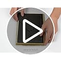 4x6 Picture Frame Black and Gold Vintage Frame, Ornate Textured Hand-Crafted Resin Photo Frame with Glass Front, 4x6 Black Antique Decorative Frames for Wall & Tabletop Home Decor