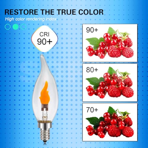 SOFOC E12 1W LED Plomien CieplyZolty Migocze CA32 Swieca Dom 1Szt