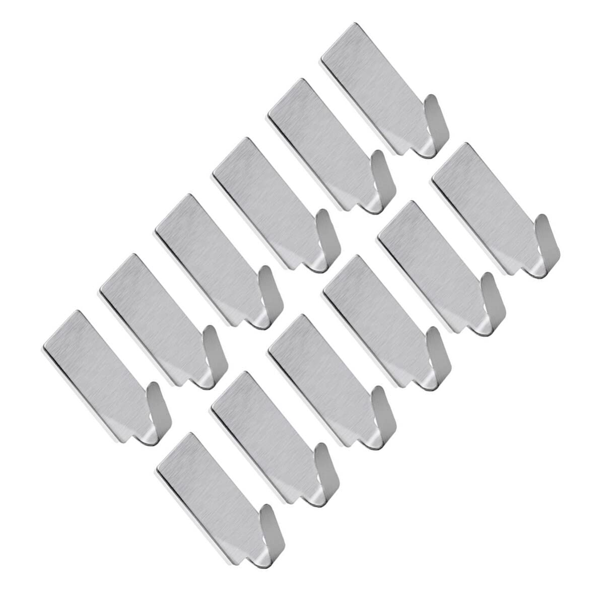 12 stuks roestvrijstalen handdoekhaken zelfklevende wandkleedhaakrek Enkele kapstok Utility haakhanger voor keuken Badkamer Organizer