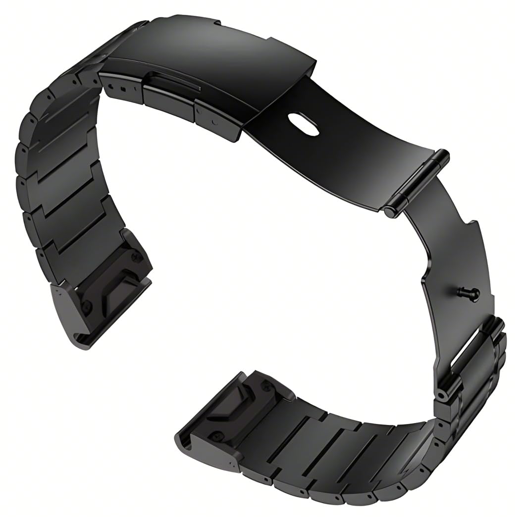 Cinturino Titanio Garmin QuickFit 22mm o 26mm, Bracciale a 5 Maglie