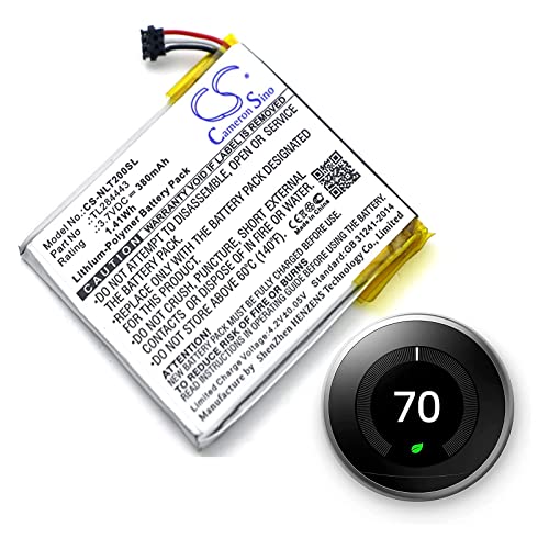 Li-Polymer Replacement Battery for Nest Learning Thermostat 2nd Generation, Learning