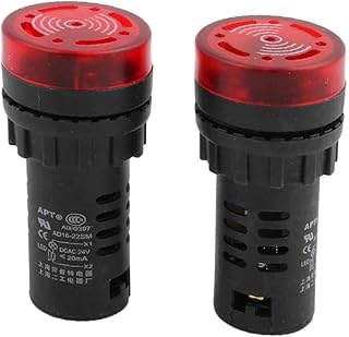 NEW LON0167 AD16-22SM Red Flash Buzzer Beep Indicator LED Indicator Light 2pcs(AD16-22SM Roter Blitzsummer Signalton LED-Anzeigeleuchte 2St