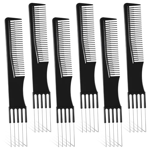 Set de 6 peines para cabello negro de doble cabeza miniatura 1