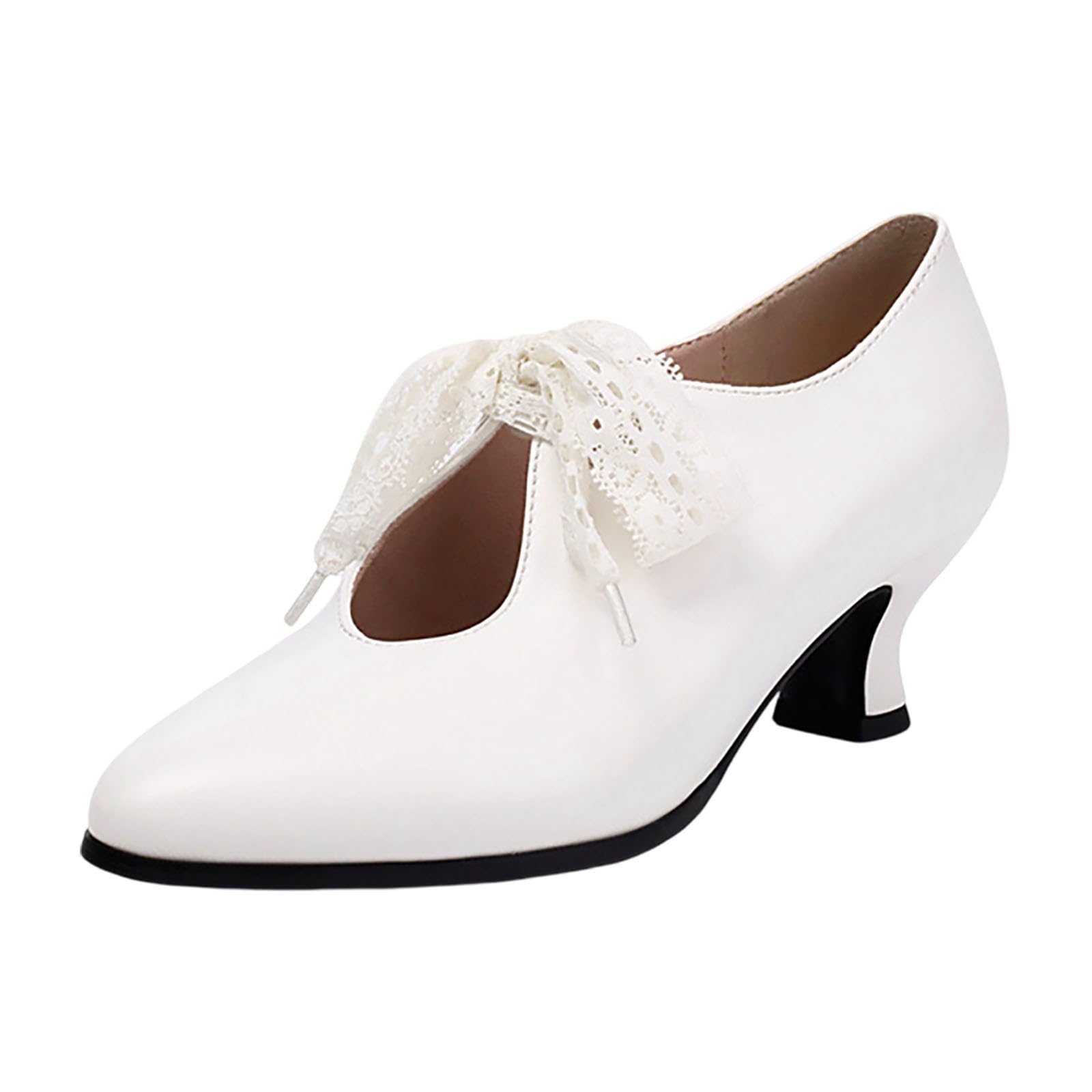 Damen Trachtenschuhe Chunky Pumps Brautschuhe Bequeme Geschlossene Spangenpumps Plateau Absatzschuhe High Heel Dirndl Halbschuhe Hochzeiten Hochzeitsschuhe Weite H Trachtenschuhe