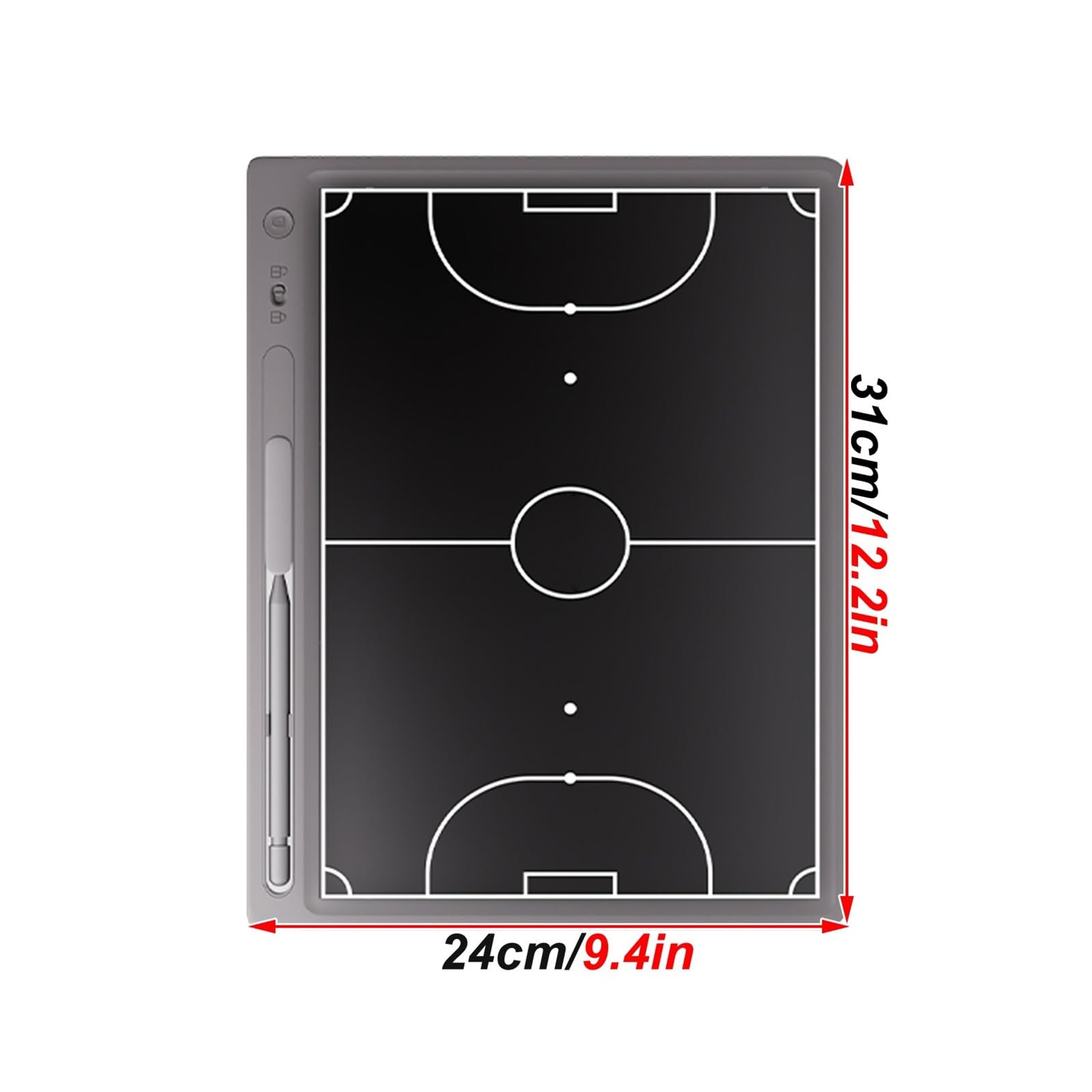 Lavagna elettronica riutilizzabile con schermo LCD, con penna stilo e custodia, materiale resistente, per allenamento e competizioni (grande)
