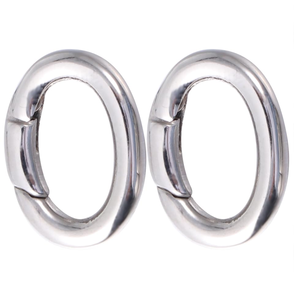 MILISTEN 2Pcs O Ring Runde Karabiner Snap Clip Frühling Clip Runde Karabiner Oval Frühling Clip Outdoor Sport Schnalle für Outdoor 1. 8X1. 3Cm/ 0. 7X0. 5In