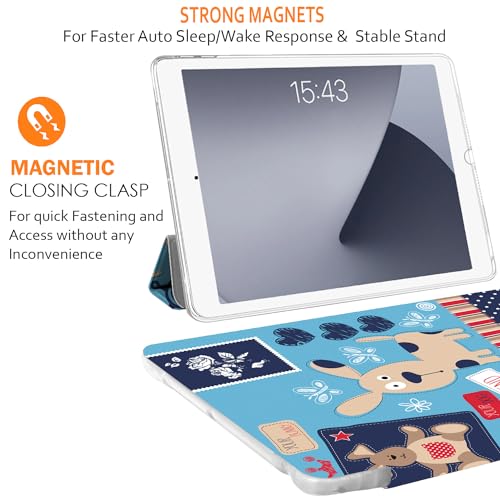 Image of DuraSafe Cases for Old Model iPad 3rd Gen 9.7 inch 2012 TPU Case A1416 A1430 A1403 MC705HN /A MD328HN /A MD333HN /A MD336HN /A MC706HN /A MD329HN /A MD334HN /A MD337HN /A MD419HN /A MD416HN /A Cartoon Puppy Friend