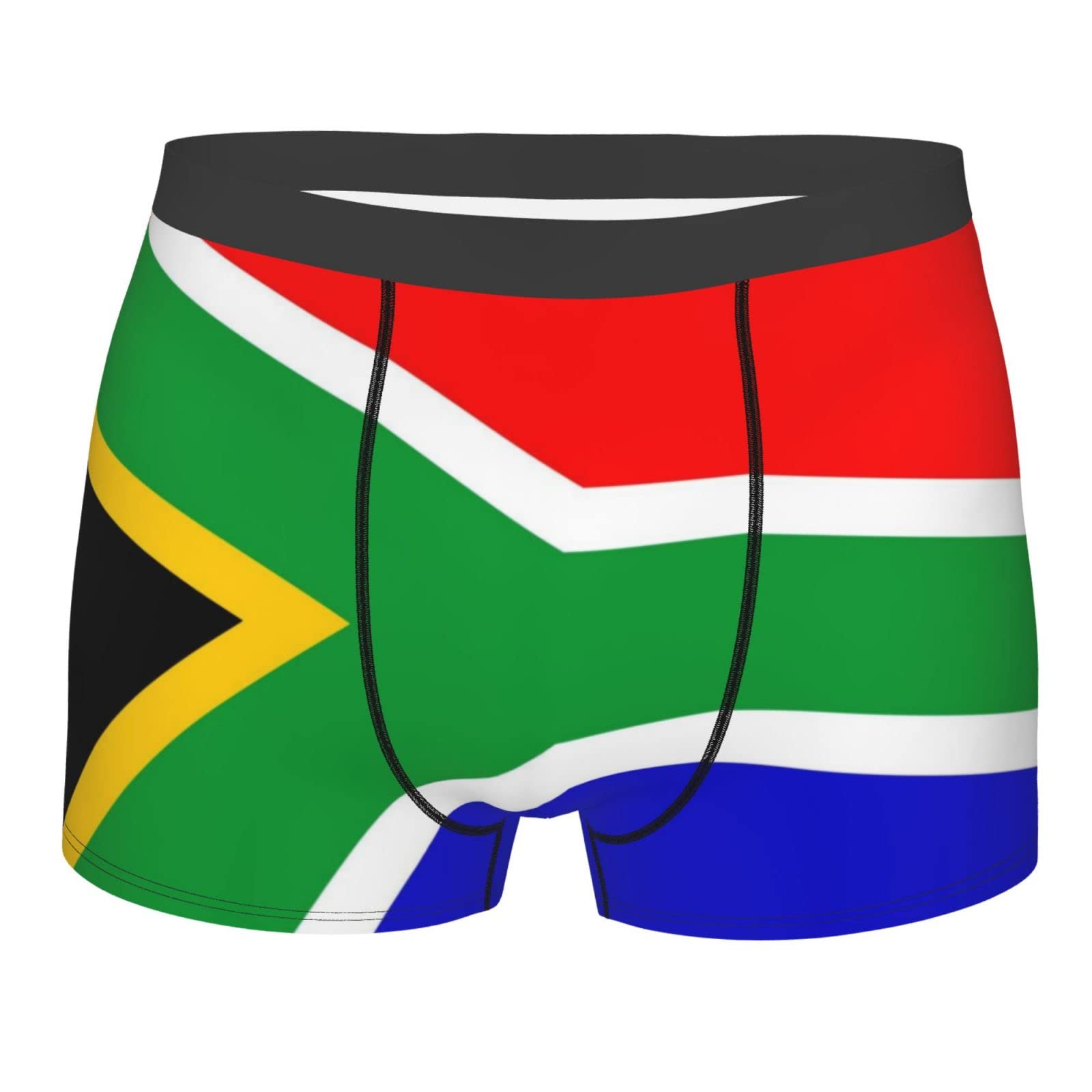 Aooedm Men's As Pic Boxer Briefs Underpants,South African Flag Printed Soft Underwear,Comfy Breathable Short Trunk