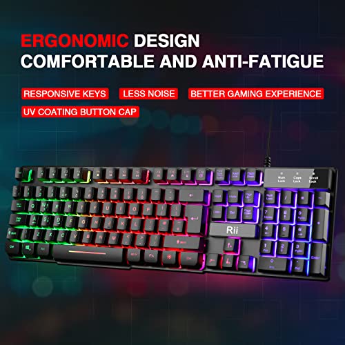 Rii Gaming Keyboard Rainbow LED Mechanical Review UK 2026