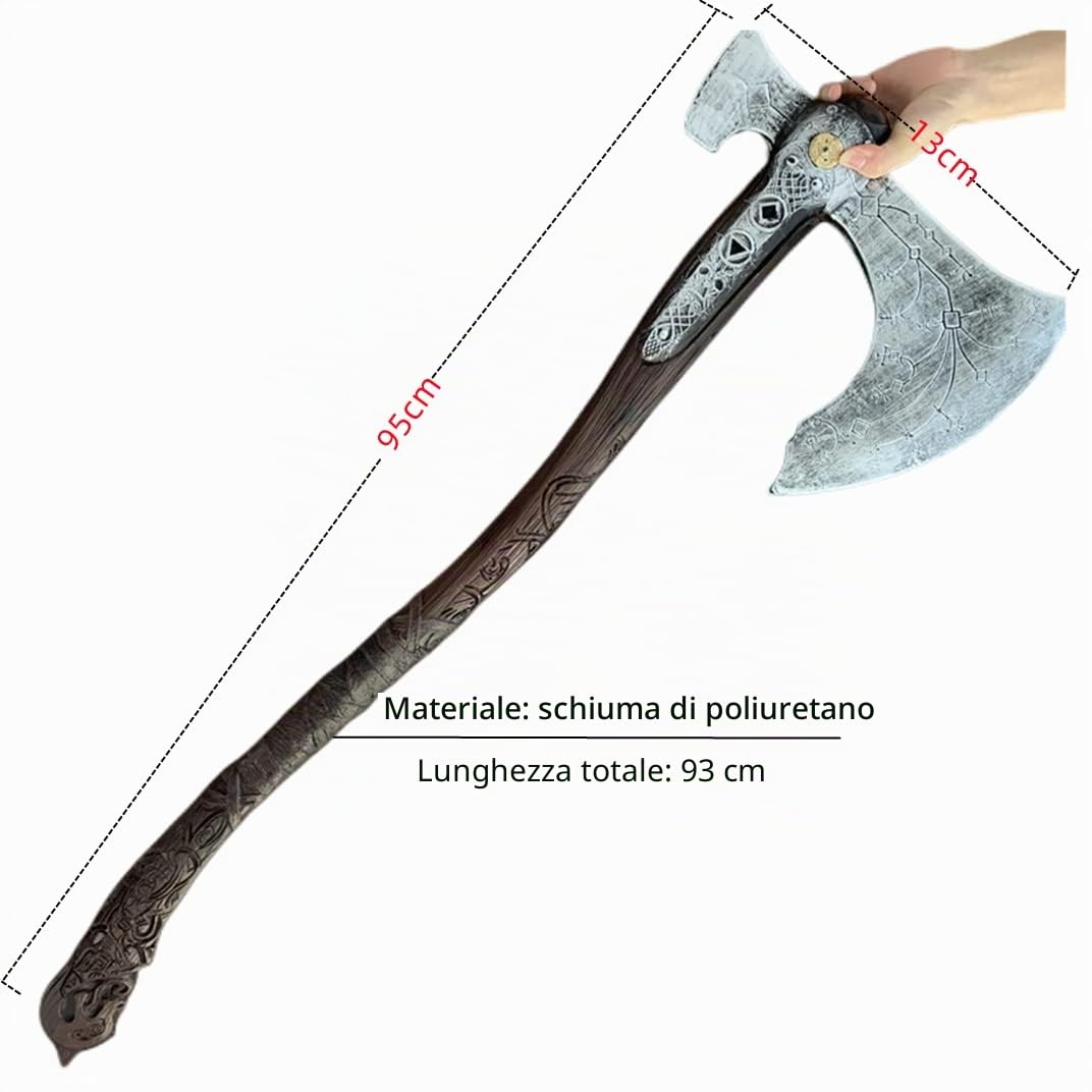 damdos Halloween Cosplay Puntelli per God-War Axe Schiuma Leviatano Kratos Axes Arma Regali di compleanno