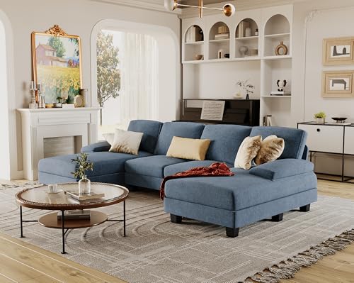 image for Furmax Sectional Couches for Living Room, U-Shaped Sofa Couch with Lin