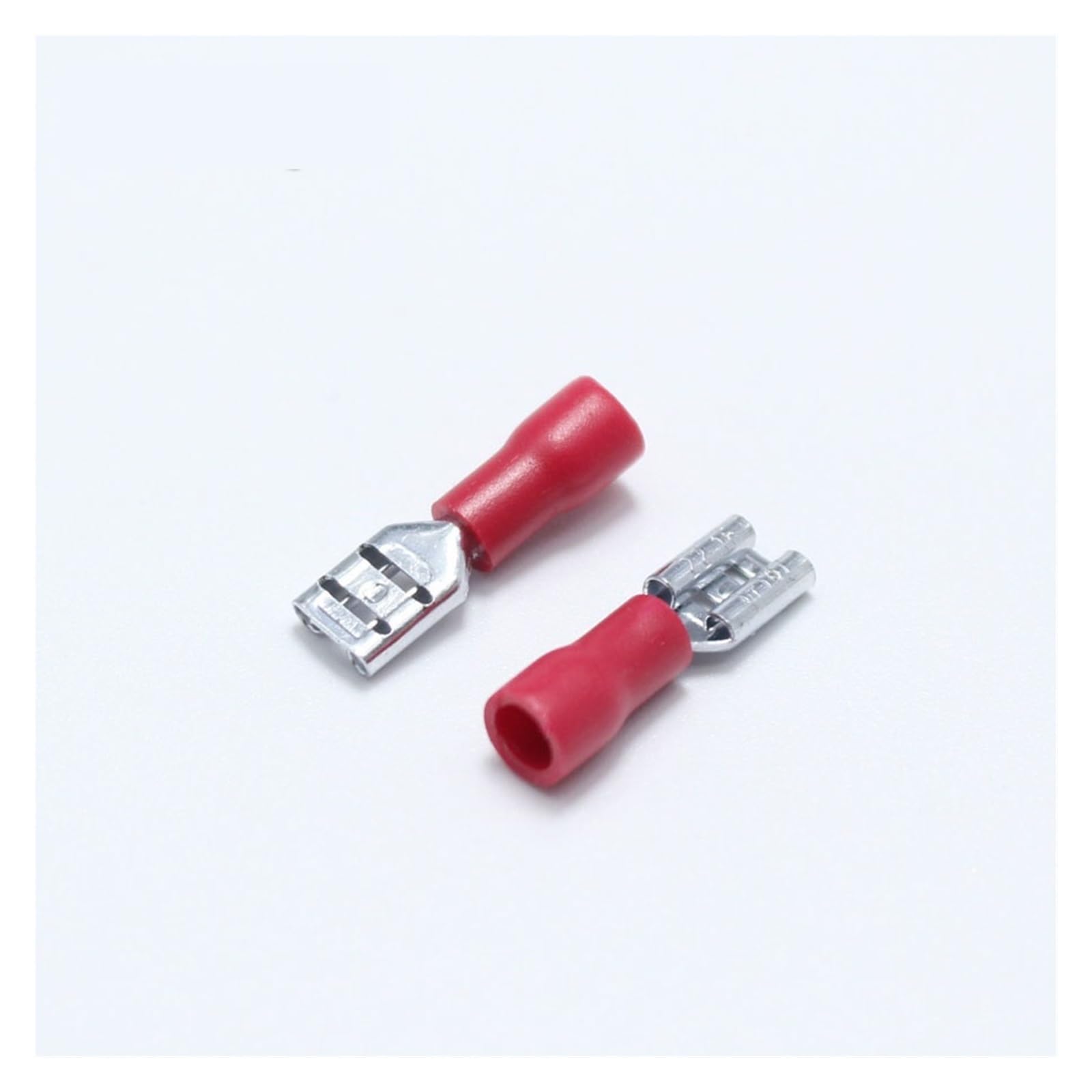 QMKADFQXF 10pcs 4.8mm Crimp Terminal 4.8 Female Pre-insulated Electrical Connectors for 22AWG - 16AWG Wire /0.5-1.5mm2 Cable IMax=10A