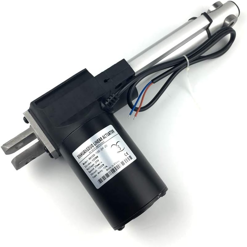 XINHUANGDUO 12V/24V 100mm (4inch) Micro Linear Actuator, Electric Linear Actuator, Thrust 5000N/500KG/1100LBS, tv Lift Customized Stroke