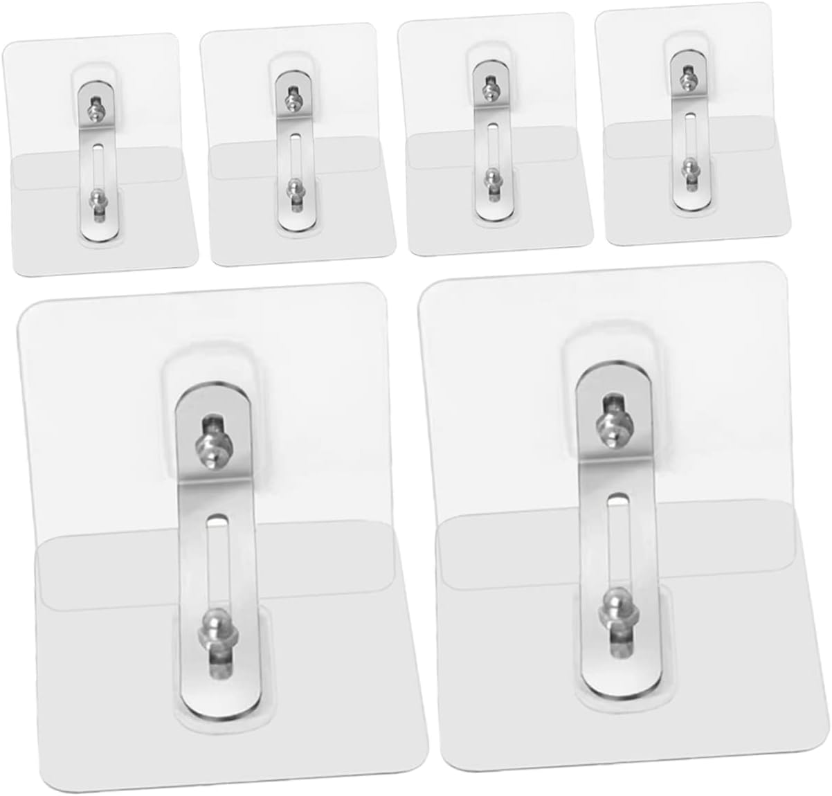 6pcs Self-adhesive Furniture Wall Anchors No Drill Anti-tip Straps for Proofing Heavy Duty Safety for Dressers and Cabinets