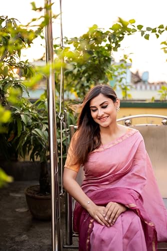 Apaapi threads of glory purple chanderi silk saree in pure silk – image 6
