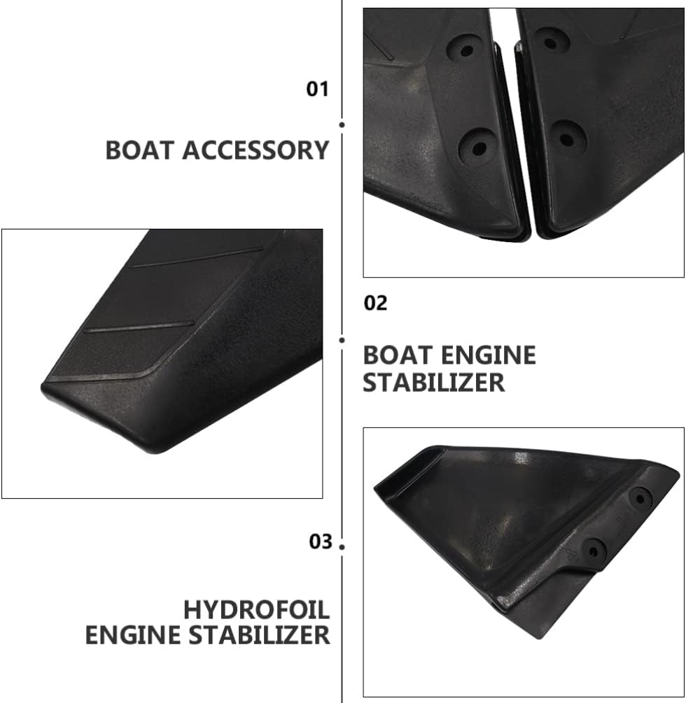 FAVOMOTO Boat Hydrofoil Stabilizer Set Outboard Motor Marine Accessory 4-50hp Easy Operation