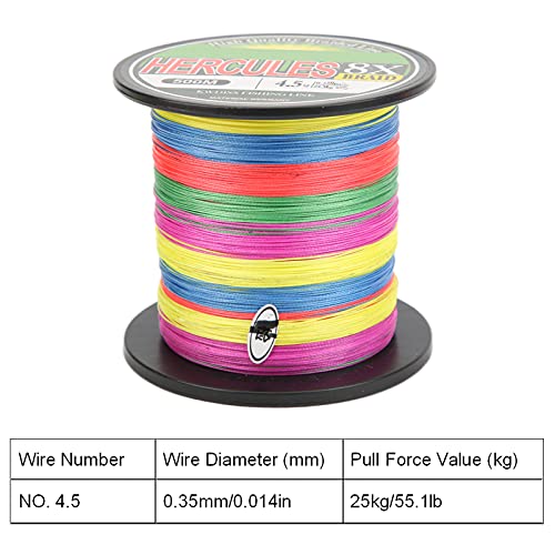 Agatige PE-Angelschnur, 500 m Korrosionsbeständigkeit PE-Geflechtschnur für Süßwasser-Salzwasserfischen – Bild 6