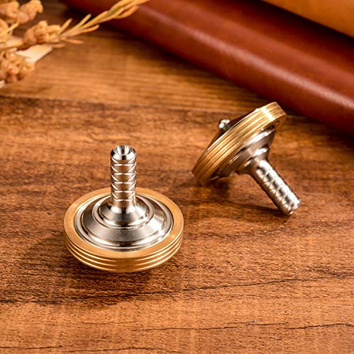 Joytech Exquisite Spinning Top Stainless Steel Brass Rim Precision Gyroscope Kill Time Metal Anti-Gravity Perfect Balance Desktop Toy T046 - Thumbnail 3