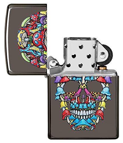 Encendedor Zippo diseño Skull Black Ice miniatura 3