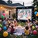 16FT Inflatable Projector Screen, Inflatable Movie Screen Outdoor One-Piece Design Front & Rear Projection Blow Up 16:9 HD Movie Screen Outdoor Projector Screen for Backyard Movie Night Pool Party