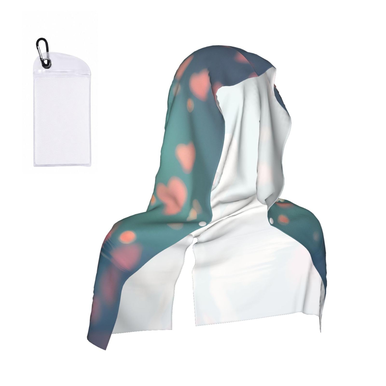 CNTDBU The swan in love Cooling Towel Hooded-Instant Chill Neck Cover for Sports, UV Cooling Rag for Running Gym