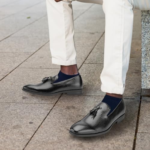 Image of Meijiana Mens Loafers Wedding Dress Shoes Slip-On Loafers for Men Tuxedo Suit Shoes