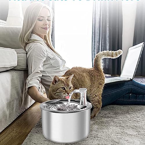 Fuente de Agua para Gatos de Acero Inoxidable 2L miniatura 6
