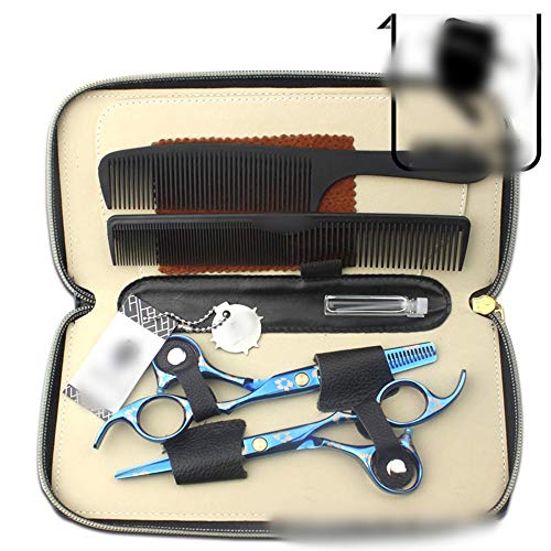 Shears 6.0 Inch Hair Color Scissors Set Blue Cherry Professional Hairdressing Tools Scissors