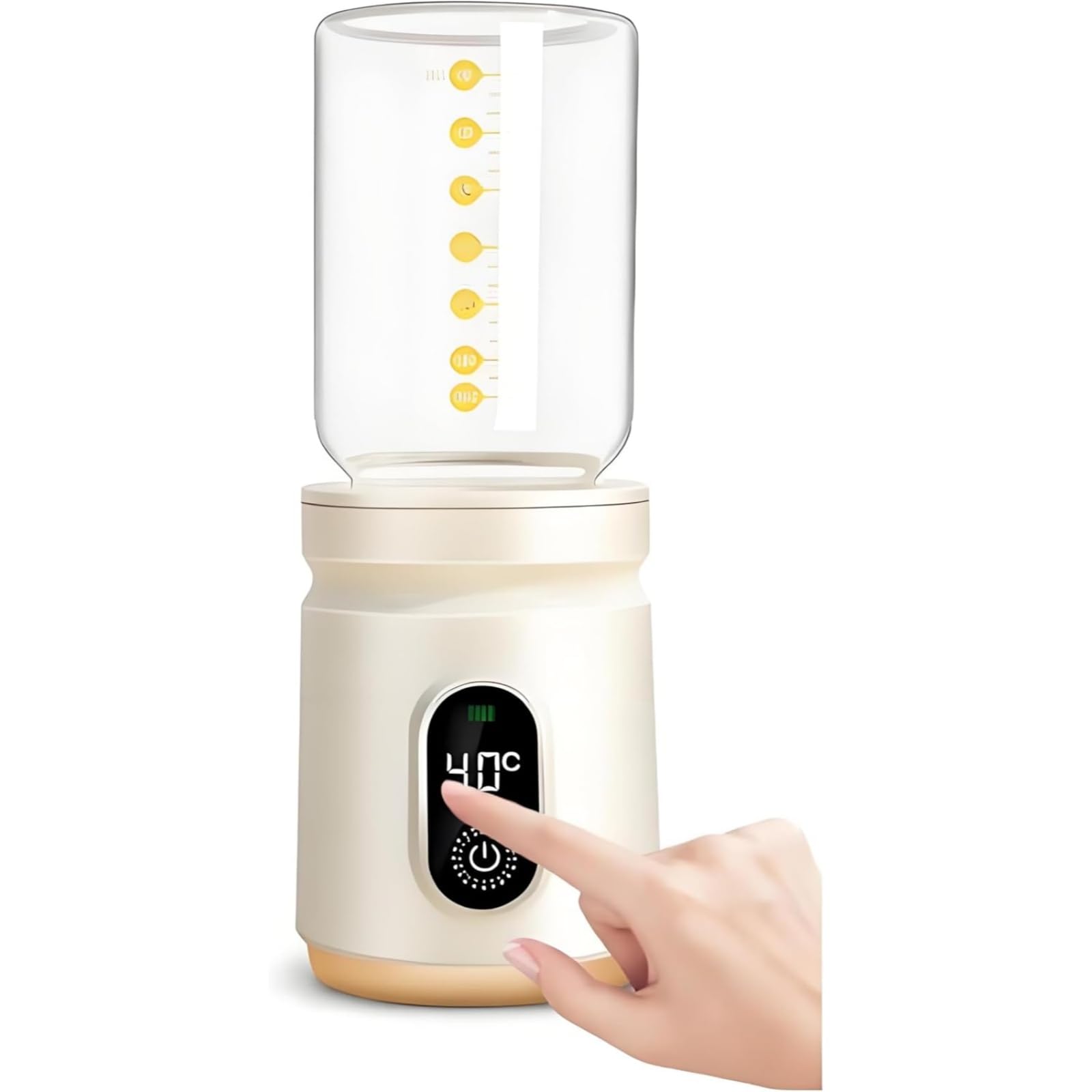 VEO - The First Portable Battery-operated Bottle Warmer Scaldabiberon Portatile Ricaricabile 70 Gradi con Funzionamento a un Solo Pulsante per Neonati e Famiglie Attive